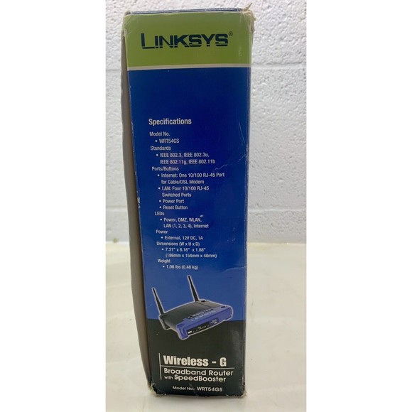 Linksys WRT54GS Wireless-G Router Broadband  2.4GHz Speed Booster - Picture 5 of 10